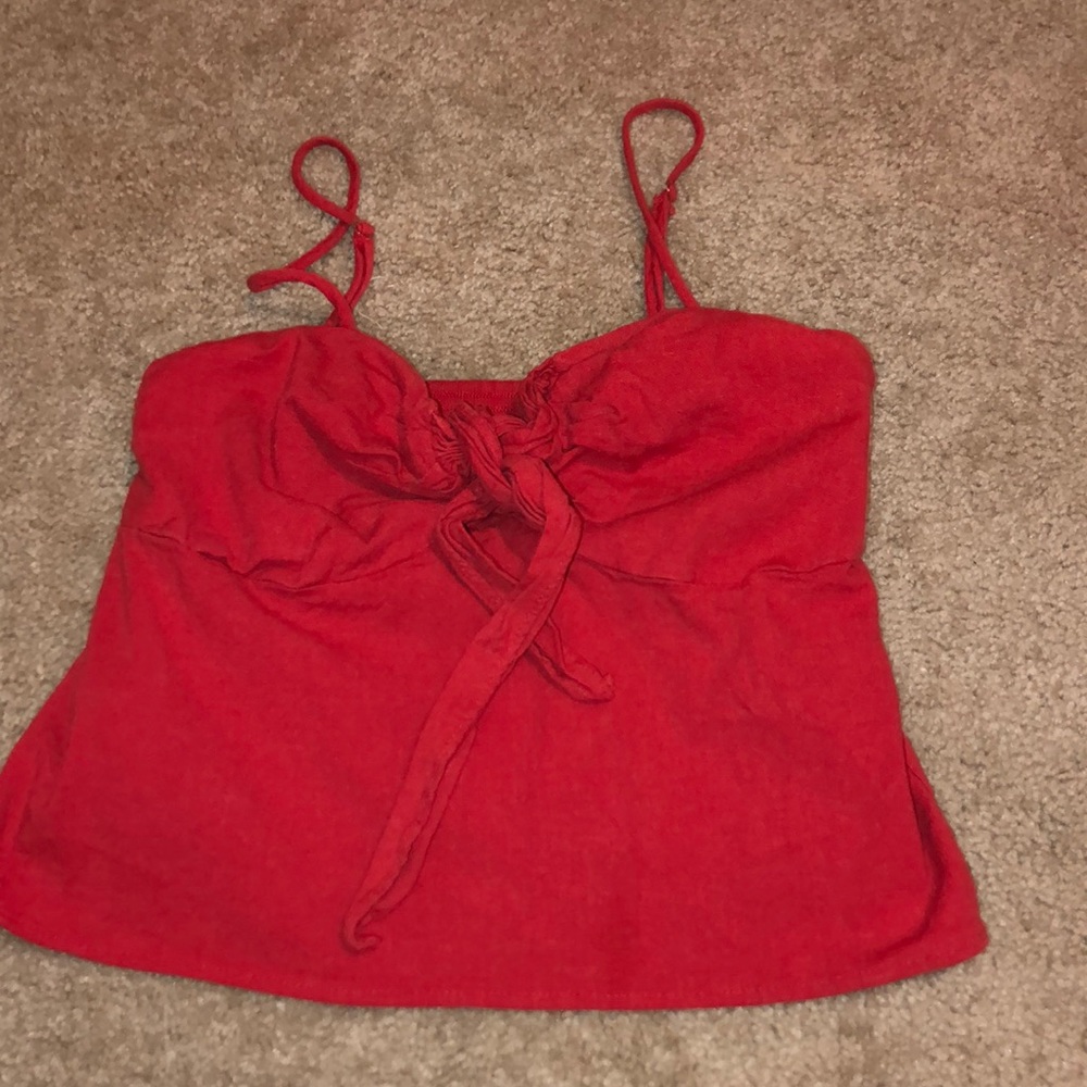 red brandy melville small tie on the front top